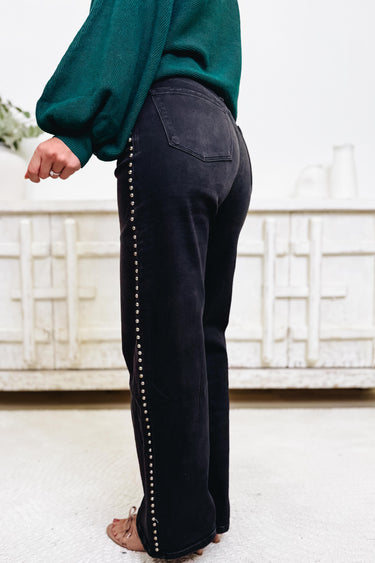 Hit The Lights By Vervet - Wide Leg Jeans - Black