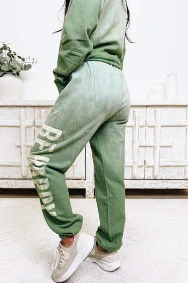 Be Happy Tie Dye Sweatpants - Green