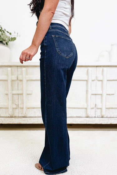The Finer Things By Risen - Wide Leg Jeans - Dark