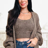 Exactly Right Tank Cardigan Set