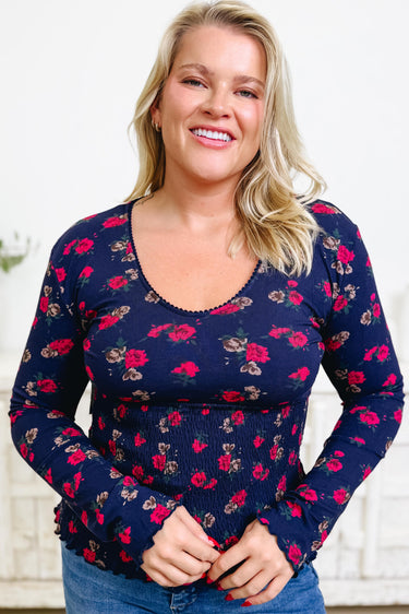 Up There Down Here Floral Top
