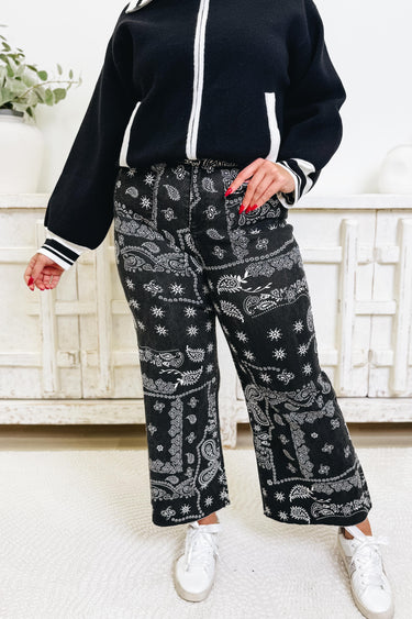 Paisley's Wide Leg Pants - Black