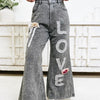 Love Wins Always Flare Pants - Olive