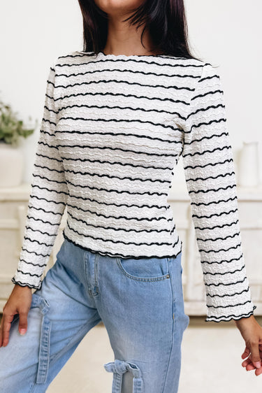 Ruffle Stripe Top