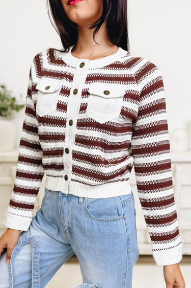 Just In Time Stripe Cardigan