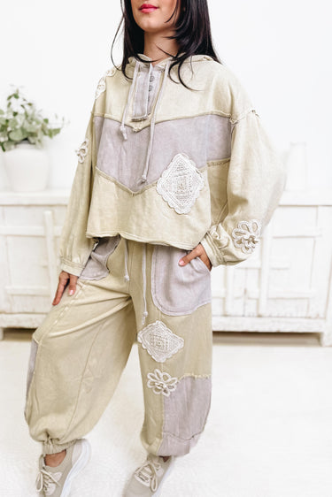 Patch Me In Pants - Almond Multi