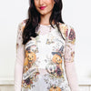 Hello Pumpkin Mesh Top