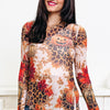 Autumn on My Mind Leopard Mesh Top
