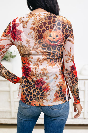 Autumn on My Mind Leopard Mesh Top