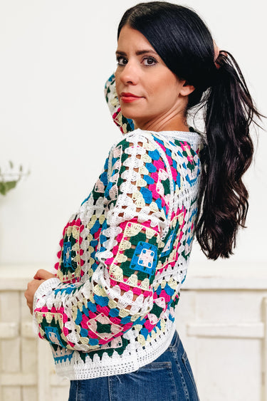All Square Crochet Cardigan