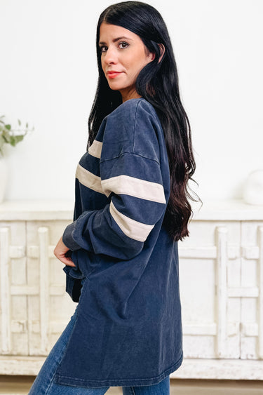 Varsity In Blue Top