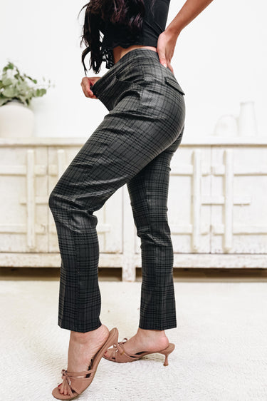 Supported Love Plaid Pants - Grey
