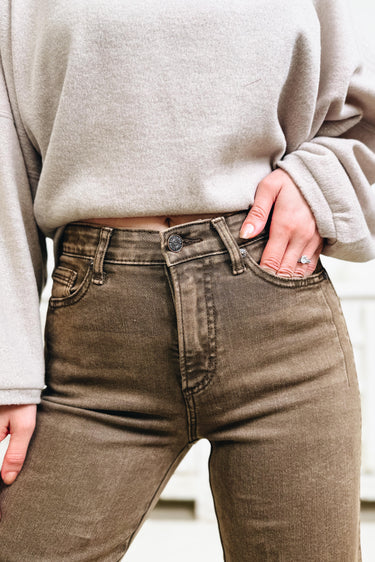 Love Ya Latte By Saige Denim - Straight Jeans