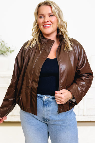 A Simple Dream Faux Leather Jacket