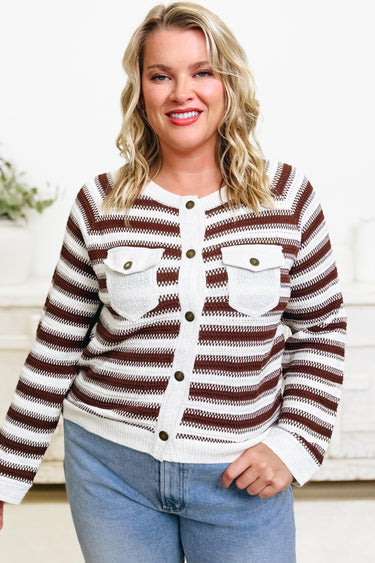 Just In Time Stripe Cardigan