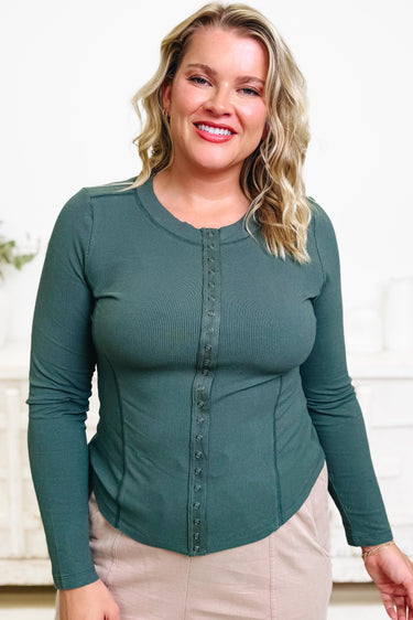 The Emily Button Down Cardigan Top - 2 Colors!