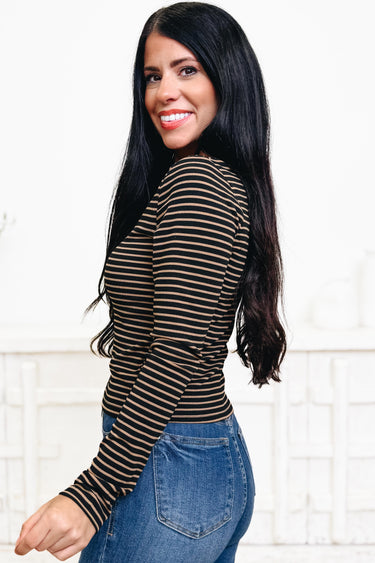 Like What You've Done Stripe Button Down Top