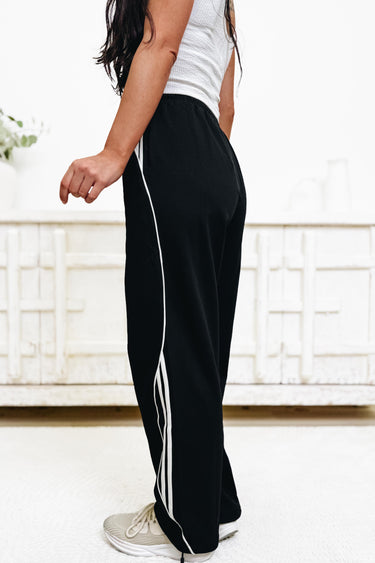 Finish Line Stripe Pants - Black