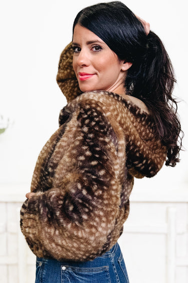 Spotted Faux Fur Jacket