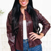 On The Edge Faux Leather Jacket - 2 Colors!