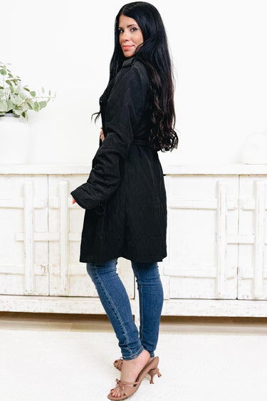 Office Talk Quilted Trench Coat - 2 Colors!