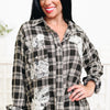 Work Your Craft Floral Plaid Shacket