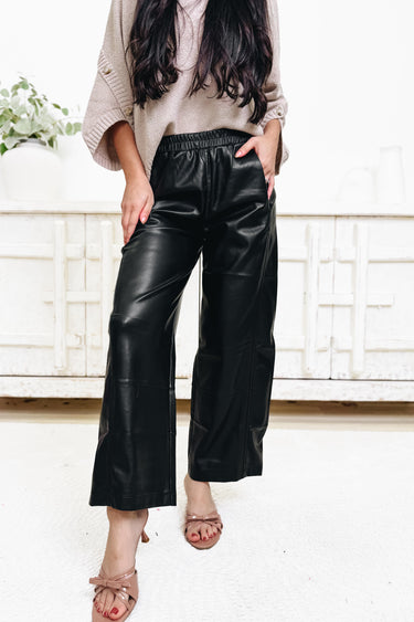 Fierce Factor Faux Leather Wide Leg Pants - 2 Colors!