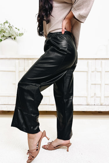 Fierce Factor Faux Leather Wide Leg Pants - 2 Colors!