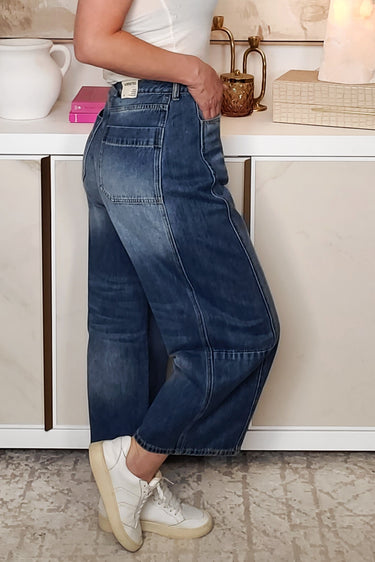 Good Luck Barrel Jeans - Denim Blue