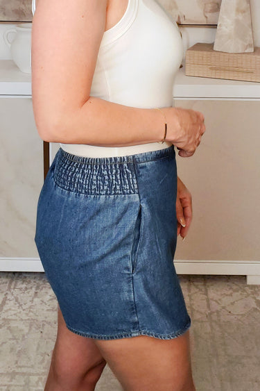 Headliner Denim Skort - Medium Wash