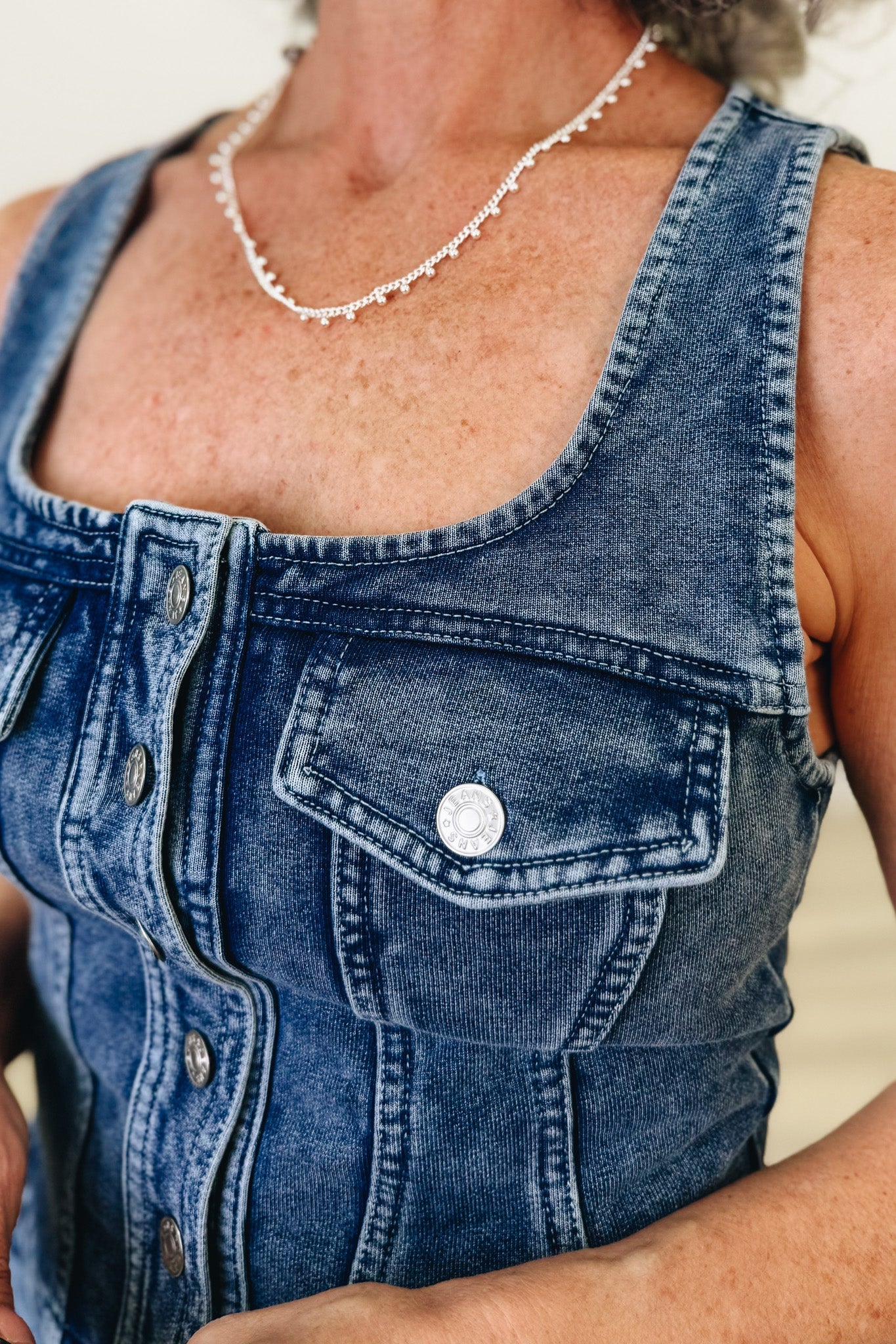 Buttoned & Bold Denim Vest - 2 Colors!