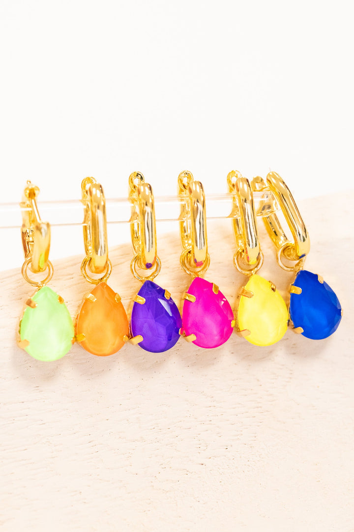 "BABE" Neon Crystal Earrings - Multiple Colors!