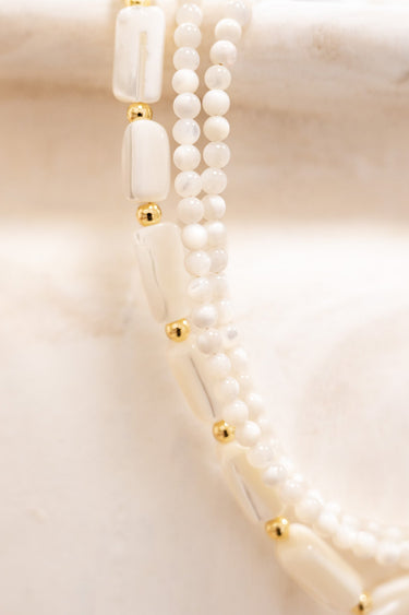 Natasha Necklace - Gold White