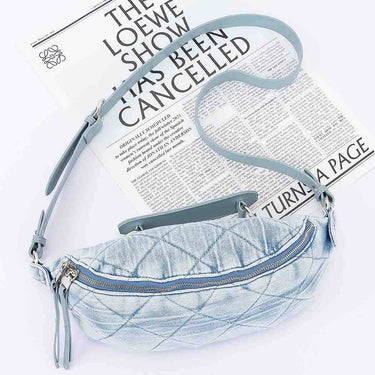 Quilted Washed Denim Crossbody Bag - 2 Colors!