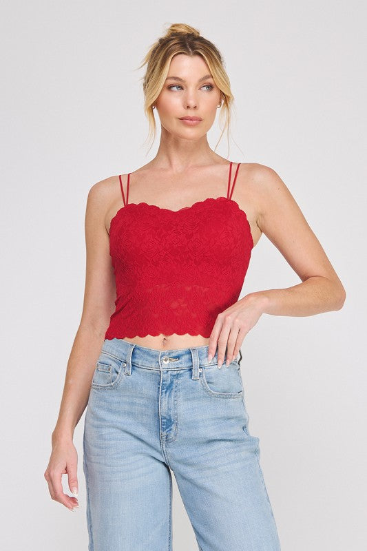 Certain Edge To Her Bralette - 2 Colors!