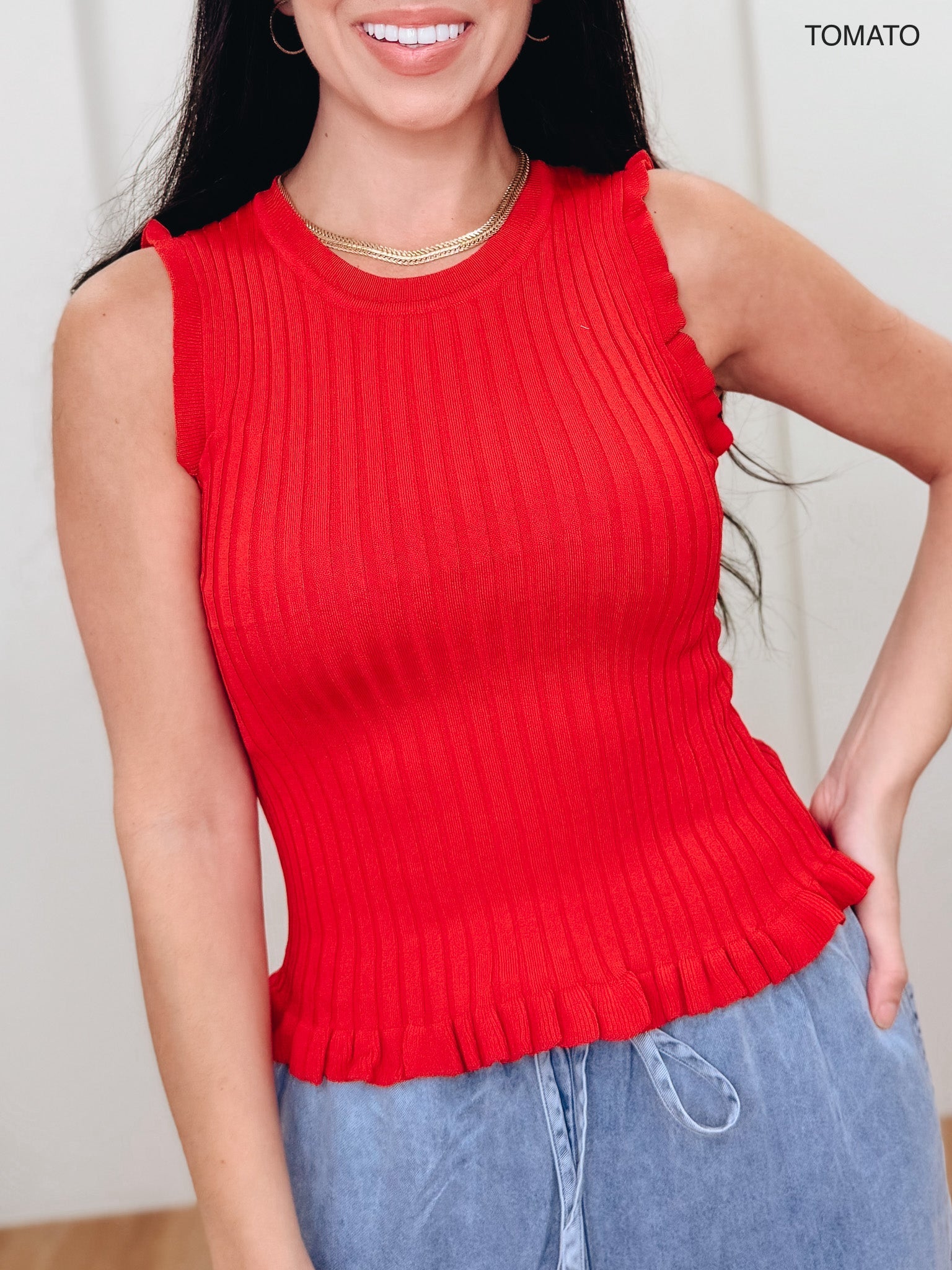 The Frill Of Summer Tank Top - 5 Colors!