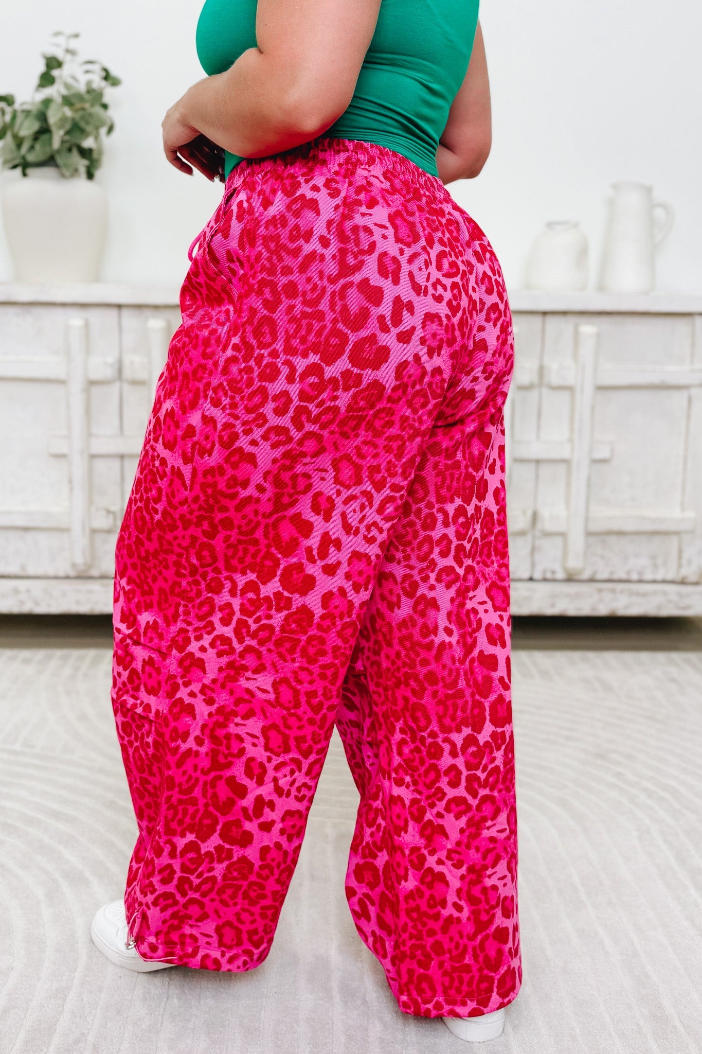 Take It In Stride Leopard Pants - Pink Leopard