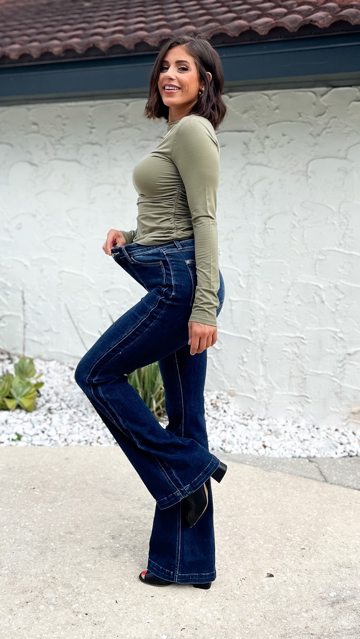 Coast To Coast By Judy Blue - High Rise Side Seam Flair Jeans