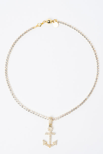 Anchors Away Necklace - Metallic Moonlight