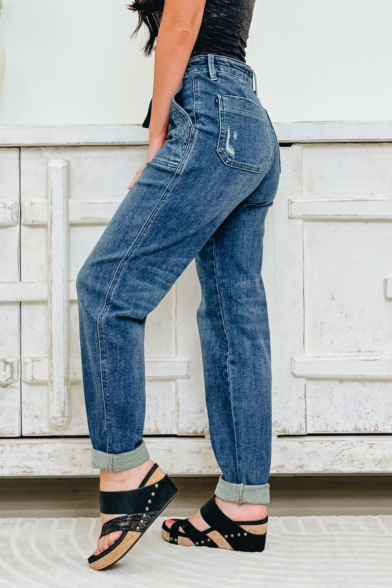 Going For It By Judy Blue - Vintage Wash Joggers - Dark