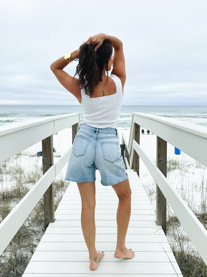 Beach Day Baby By Mica - High Rise Bermuda Shorts