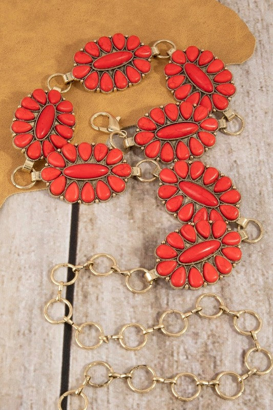 Western Concho Chain Belt - 2 Colors!