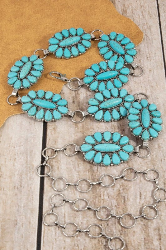 Western Concho Chain Belt - 2 Colors!