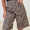 All The Way Up Mid Rise Leopard Bermuda Shorts