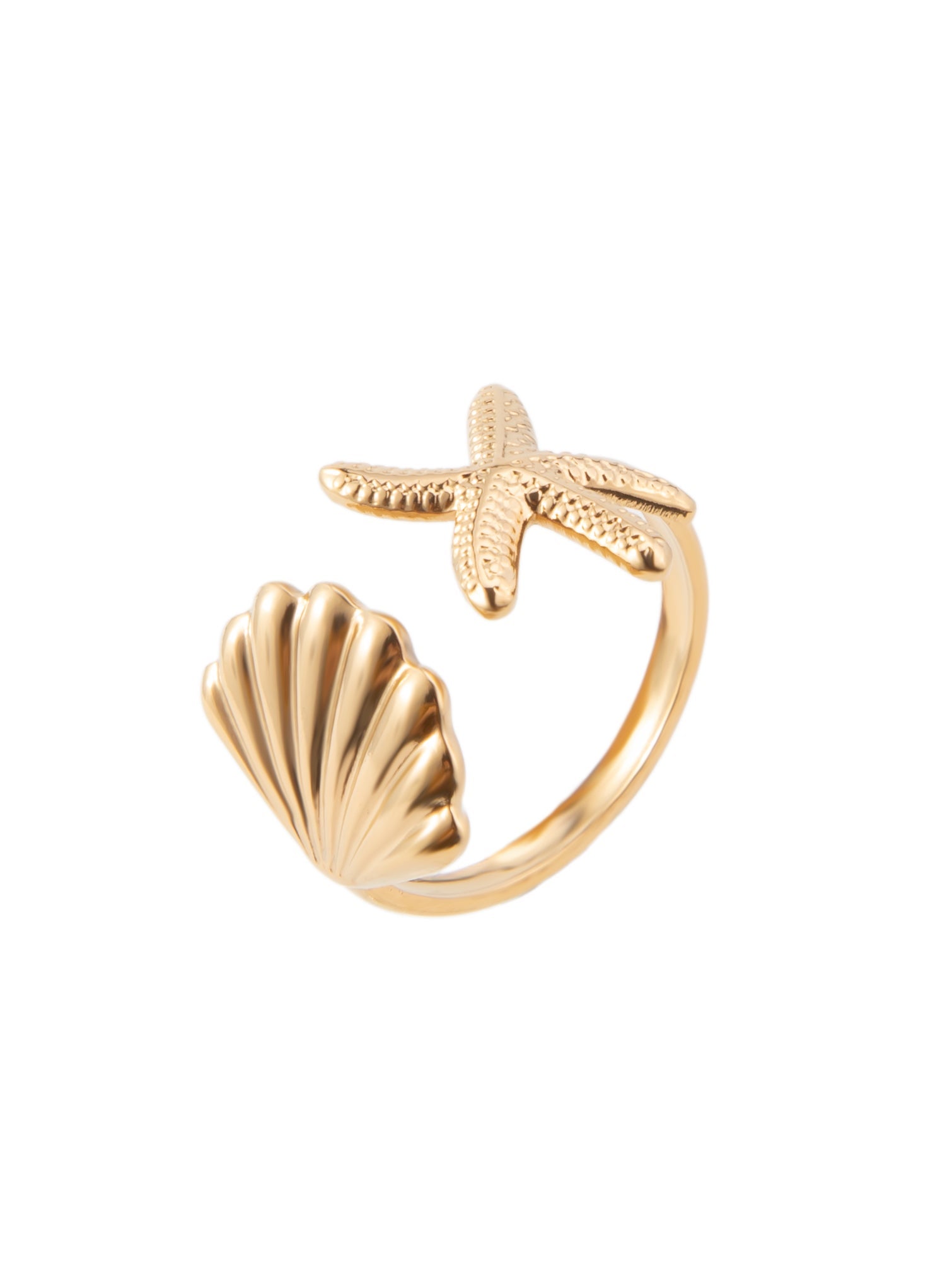 Under The Sea Ring - Shell Gold