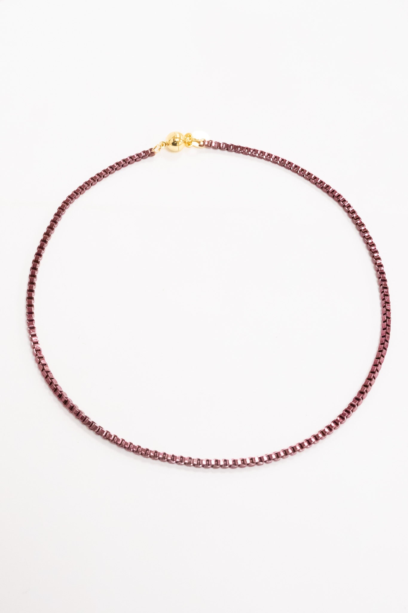 Freestyle Necklace - Metallic Burgundy