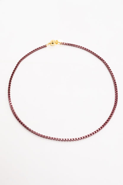 Freestyle Necklace - Metallic Burgundy