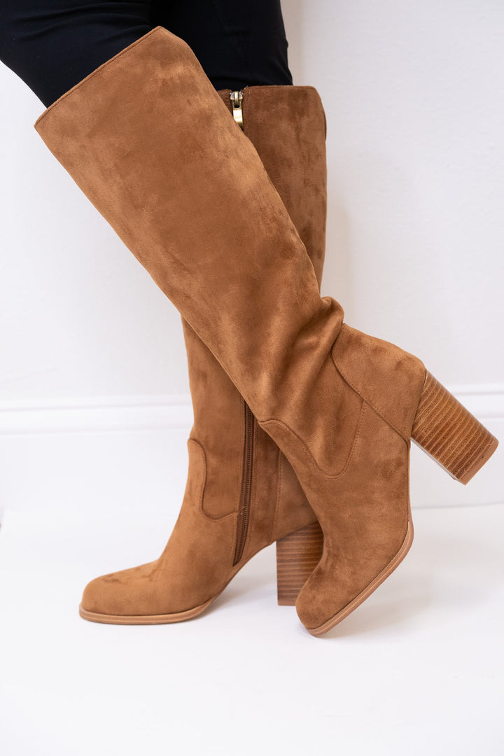 Corky's Hot Date Boots - Chocolate Faux Suede
