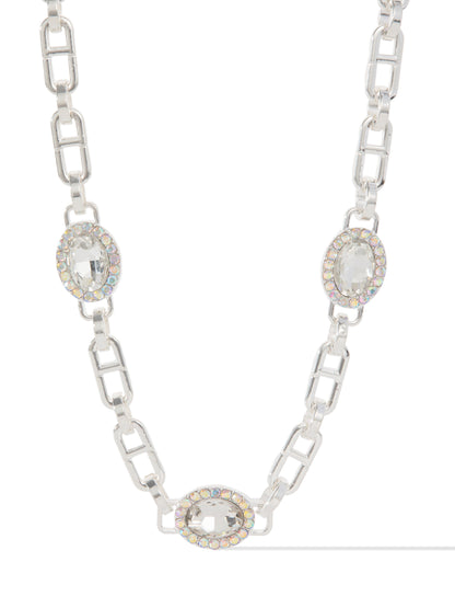 Helena Necklace - Liquid Metallic Pearl White
