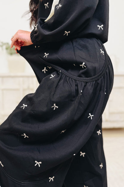 Ribbon Cutting Ceremony Barrel Jogger Pants - Black